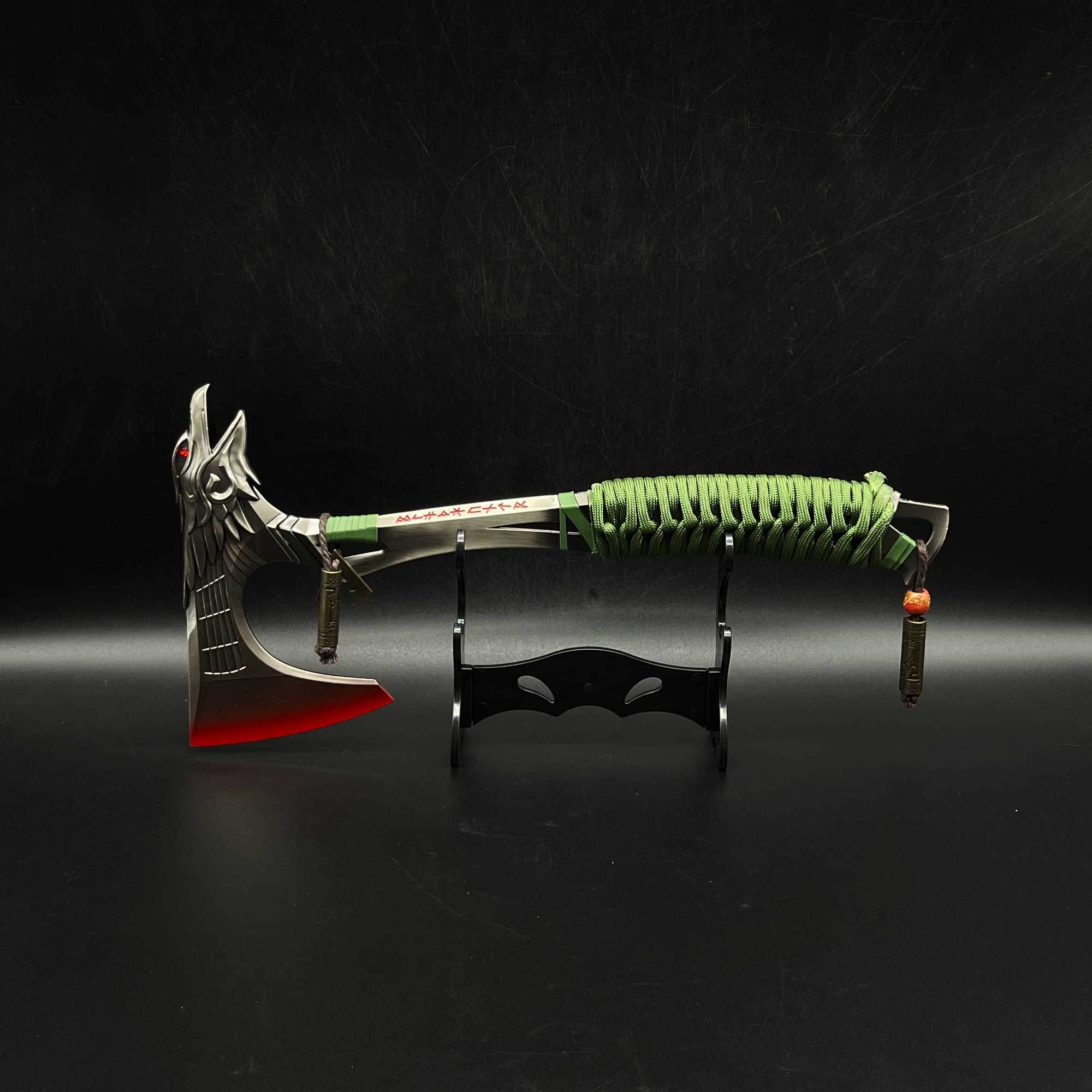 Full-Size New Raven Bite Axe Bloodhound Heirloom 100% Metal With Real Rope Wrapped Handle Silver With Plastic Holder - Tophatter Daily Deals