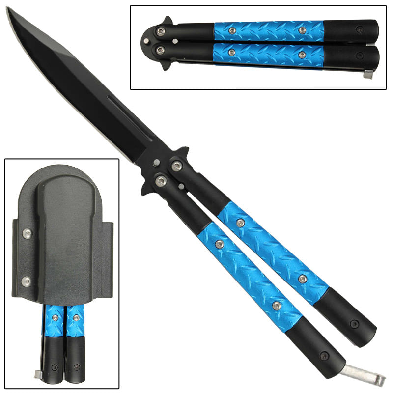 Azure Sky Butterfly Knife - Tophatter's Guns'N'Weapons Store Collectible Weapons - Tophatter Daily Deals
