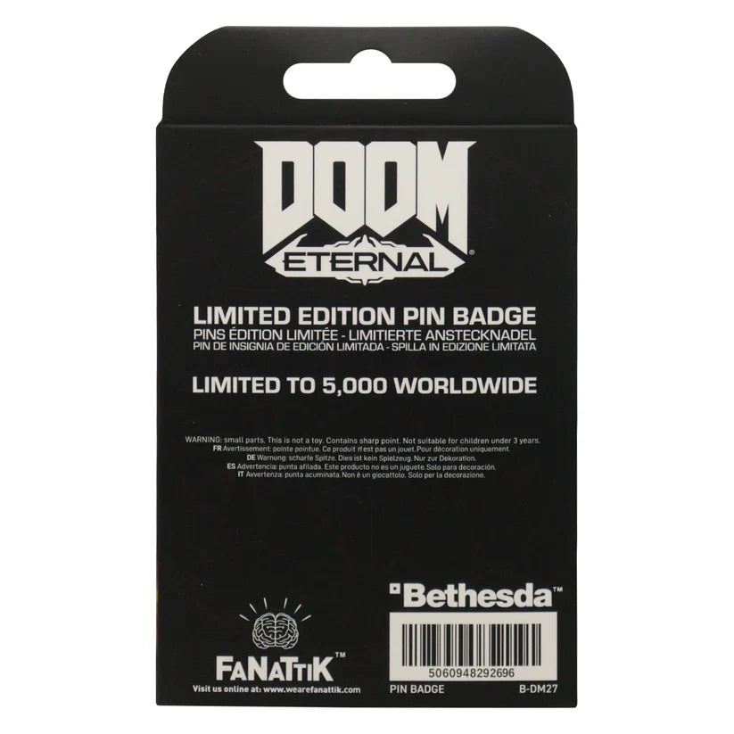 DOOM Eternal Limited Edition Pin Badge Pin Badge - Tophatter Daily Deals