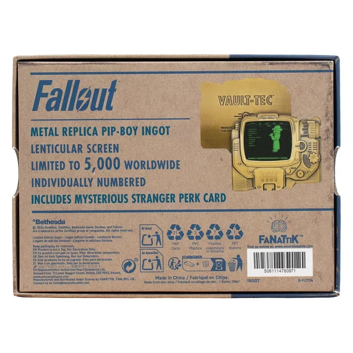 Fallout – Official Pip-Boy Mysterious Stranger Lenticular Ingot Replica Coin - Tophatter Daily Deals