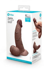 B-Vibe Slipskin Realistic Silicone Dildo 6.5 Inch Curved Brown > Dildos > Realistic Dildos - Tophatter Daily Deals