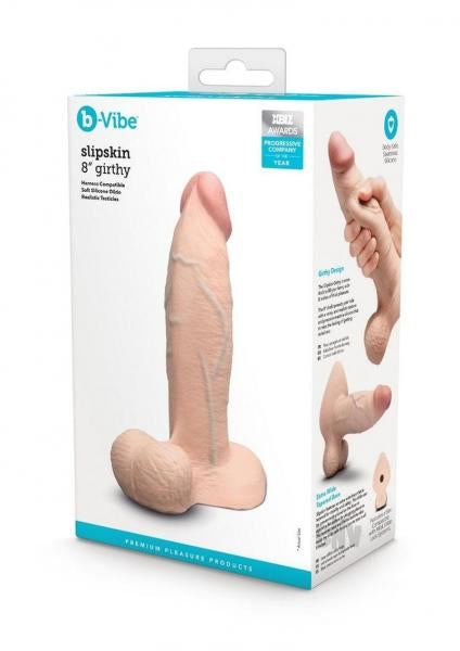 B-Vibe Slipskin Realistic Silicone Dildo 8 Inch Girthy Cream > Dildos > Realistic Dildos - Tophatter Daily Deals