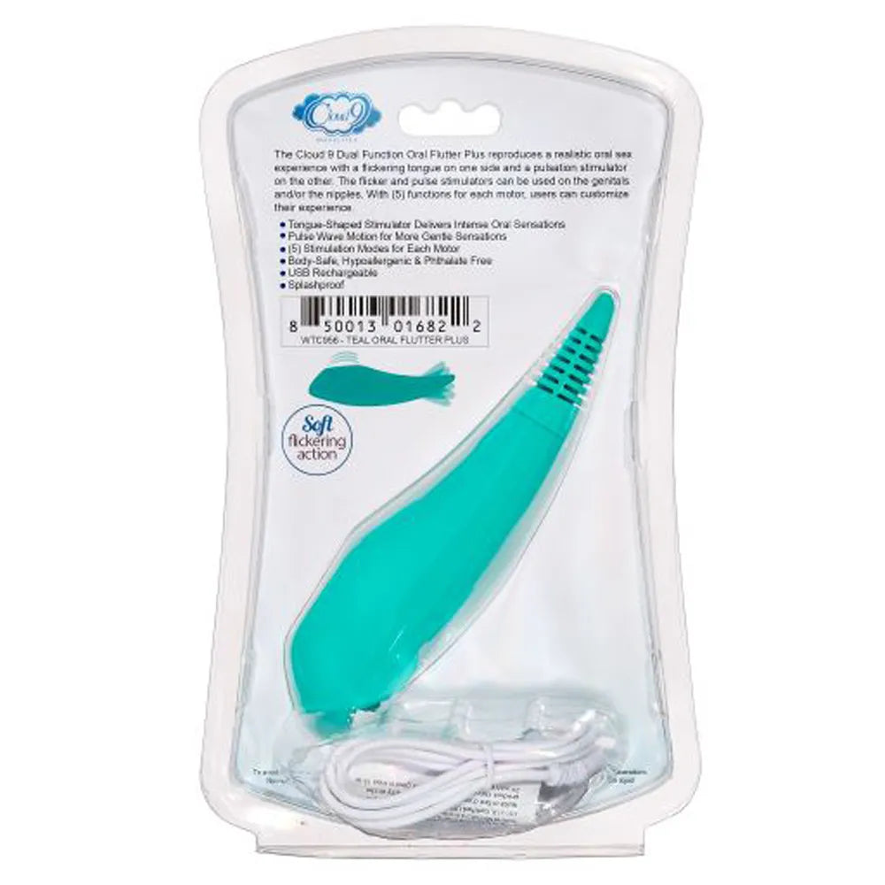Cloud 9 Dual Function Oral Flutter Plus – Dual Motor Oral Stimulator > Sex Toys For Ladies > Clitoral Vibrators and Stimulators - Tophatter Daily Deals