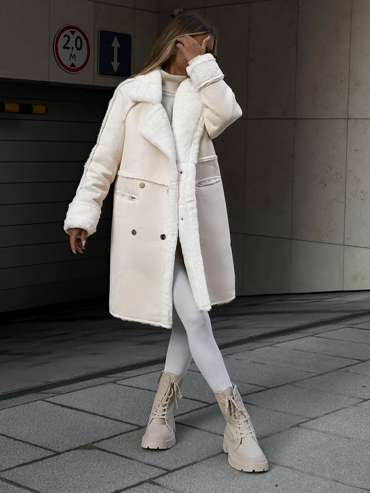 Insulating Women's Faux Fur Coat - Long Oversized, For Cold White - Tophatter Daily Deals