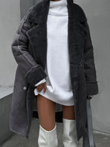 Warm Women's Long Coat - Oversized Faux Shearling, Winter - Tophatter Daily Deals