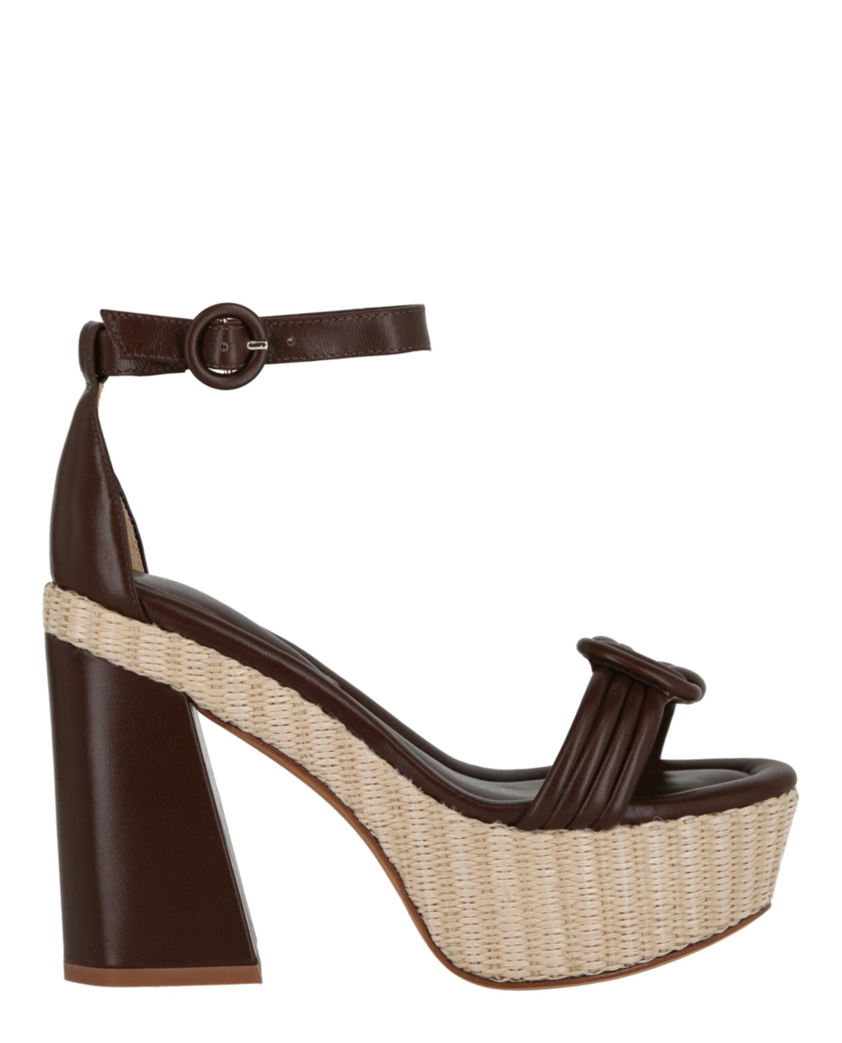 Alexandre Birman Vicky Ankle Wrap Platform Sandals Brown Footwear - Tophatter Daily Deals