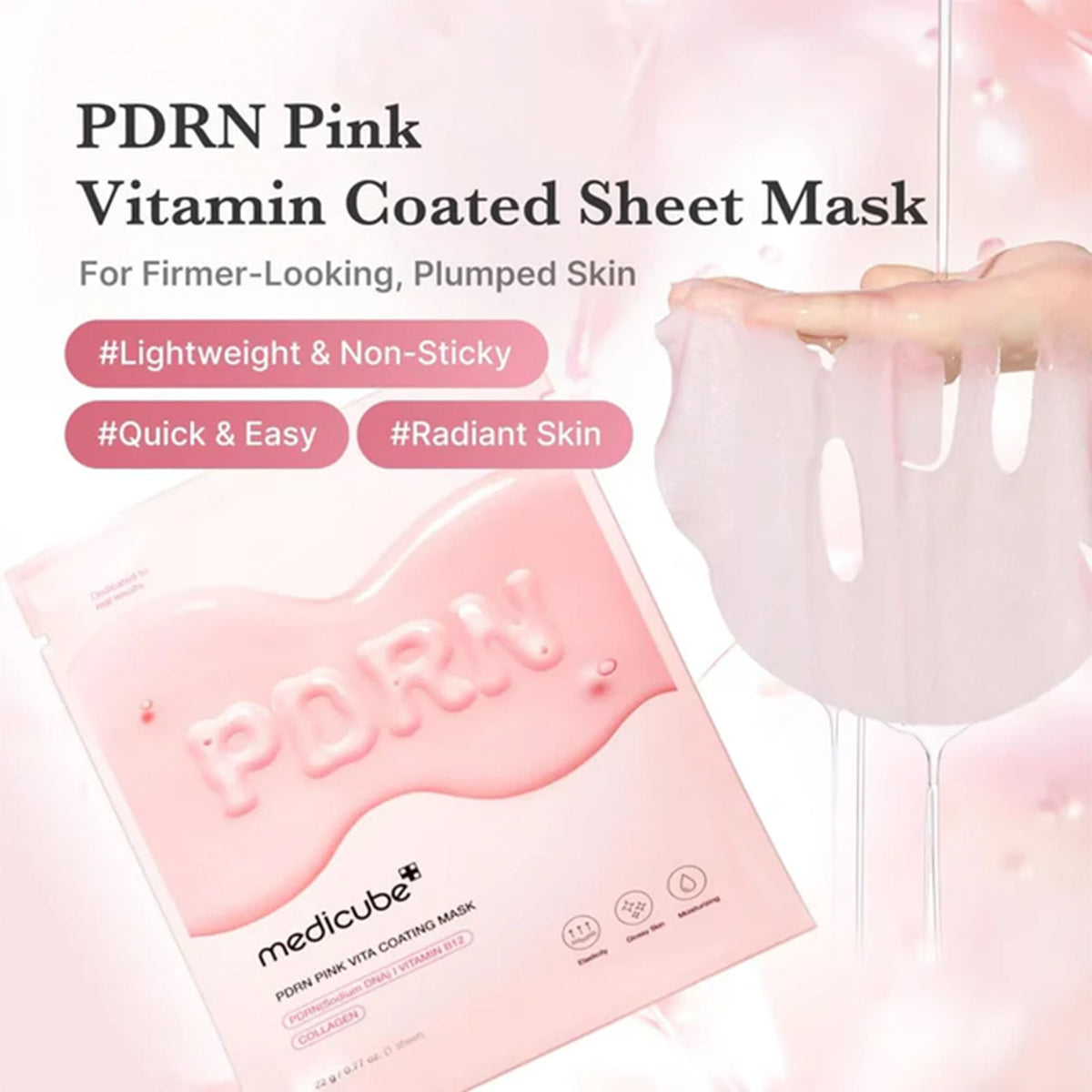 Medicube PDRN Pink Vita Sheet Mask 1pc Sachets/Units - Tophatter Daily Deals