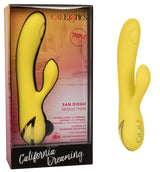 California Dreaming San Diego Seduction Yellow Silicone Dual-Action Massager with Triple Motors and 10 Functions > Vibrators > Ladies > Rabbit - Tophatter Daily Deals