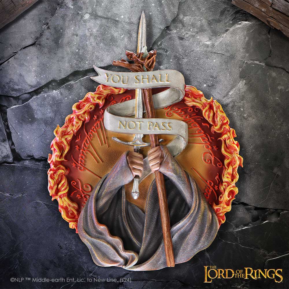 The Lord of the Rings – “You Shall Not Pass” Wall Plaque Wall Plaque - Tophatter Daily Deals