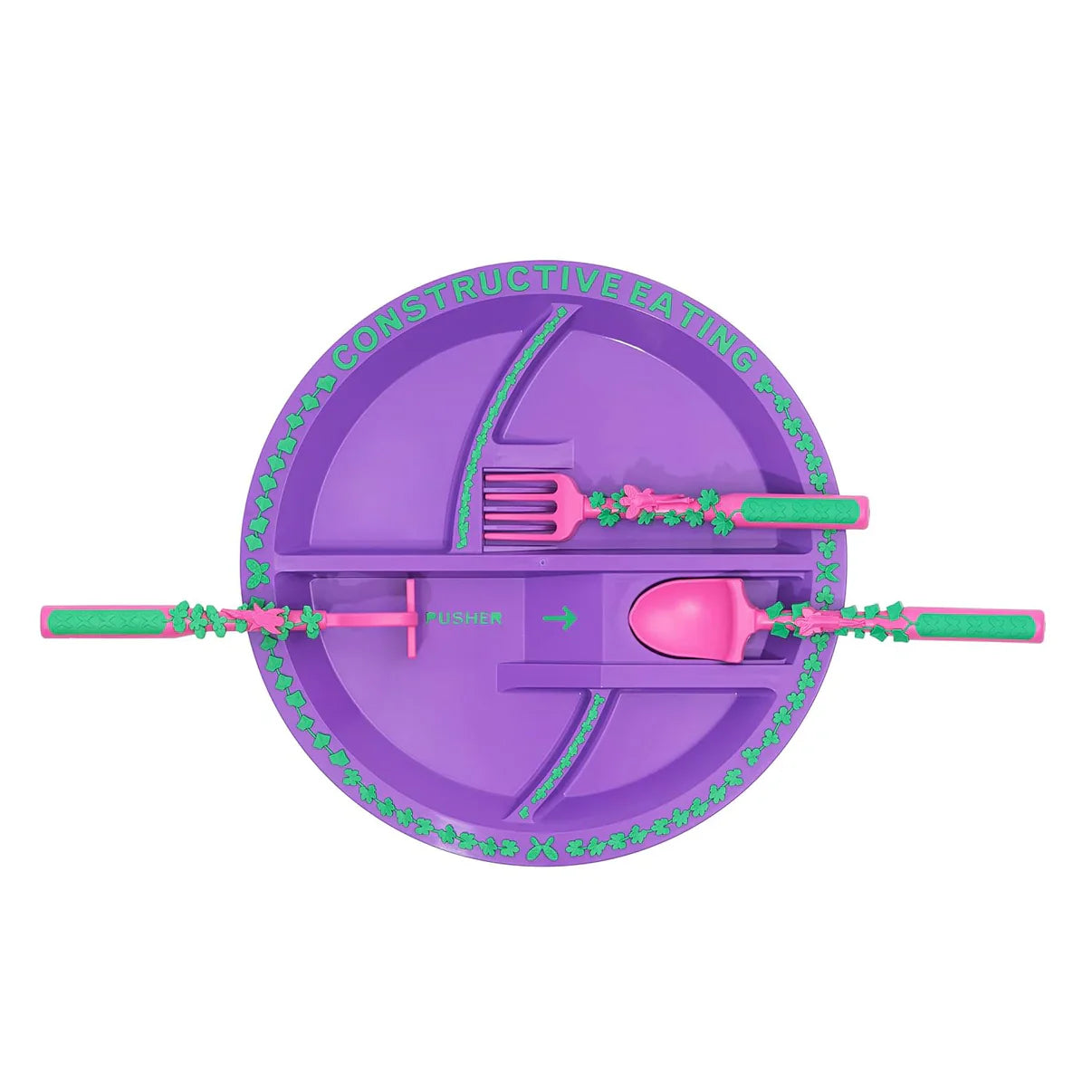 Construction Plate Set Purple plate set - Tophatter Daily Deals