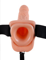 Fetish Fantasy 9 Inch Vibrating Hollow Strap-On with Balls Flesh > Dildos > Hollow Strap Ons - Tophatter Daily Deals