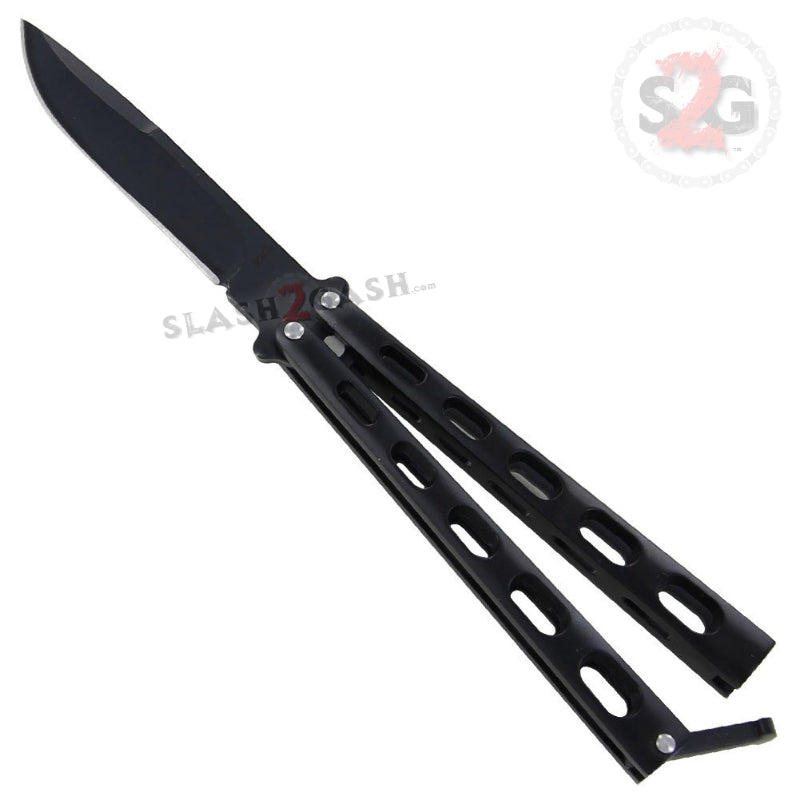 Jaguar HEAVY Butterfly Knife Big FAT Balisong - Black Knife-Balisong - Tophatter Daily Deals