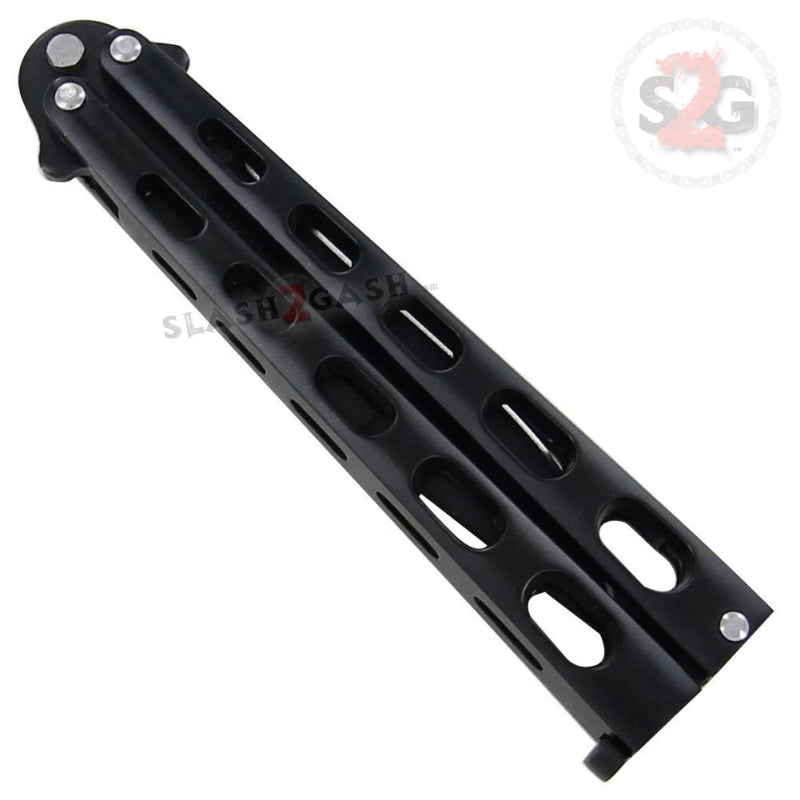Jaguar HEAVY Butterfly Knife Big FAT Balisong - Black Knife-Balisong - Tophatter Daily Deals