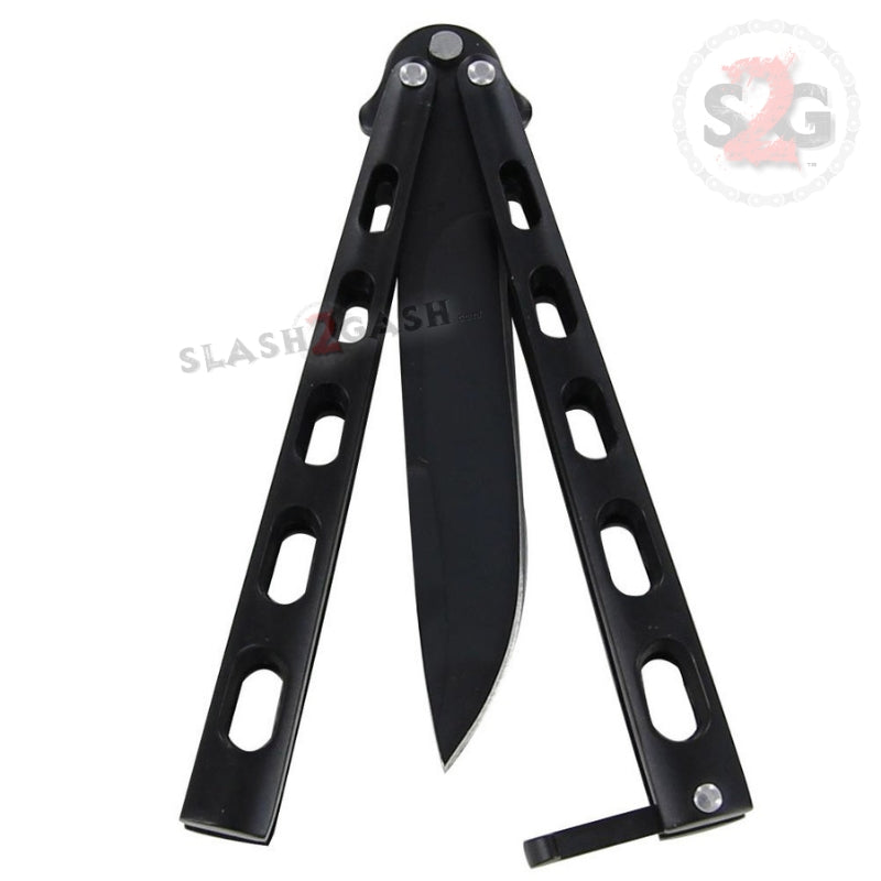 Jaguar HEAVY Butterfly Knife Big FAT Balisong - Black Knife-Balisong - Tophatter Daily Deals