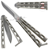 Jaguar HEAVY Butterfly Knife Big FAT Balisong - Asst. Colors Silver Knife-Balisong - Tophatter Daily Deals