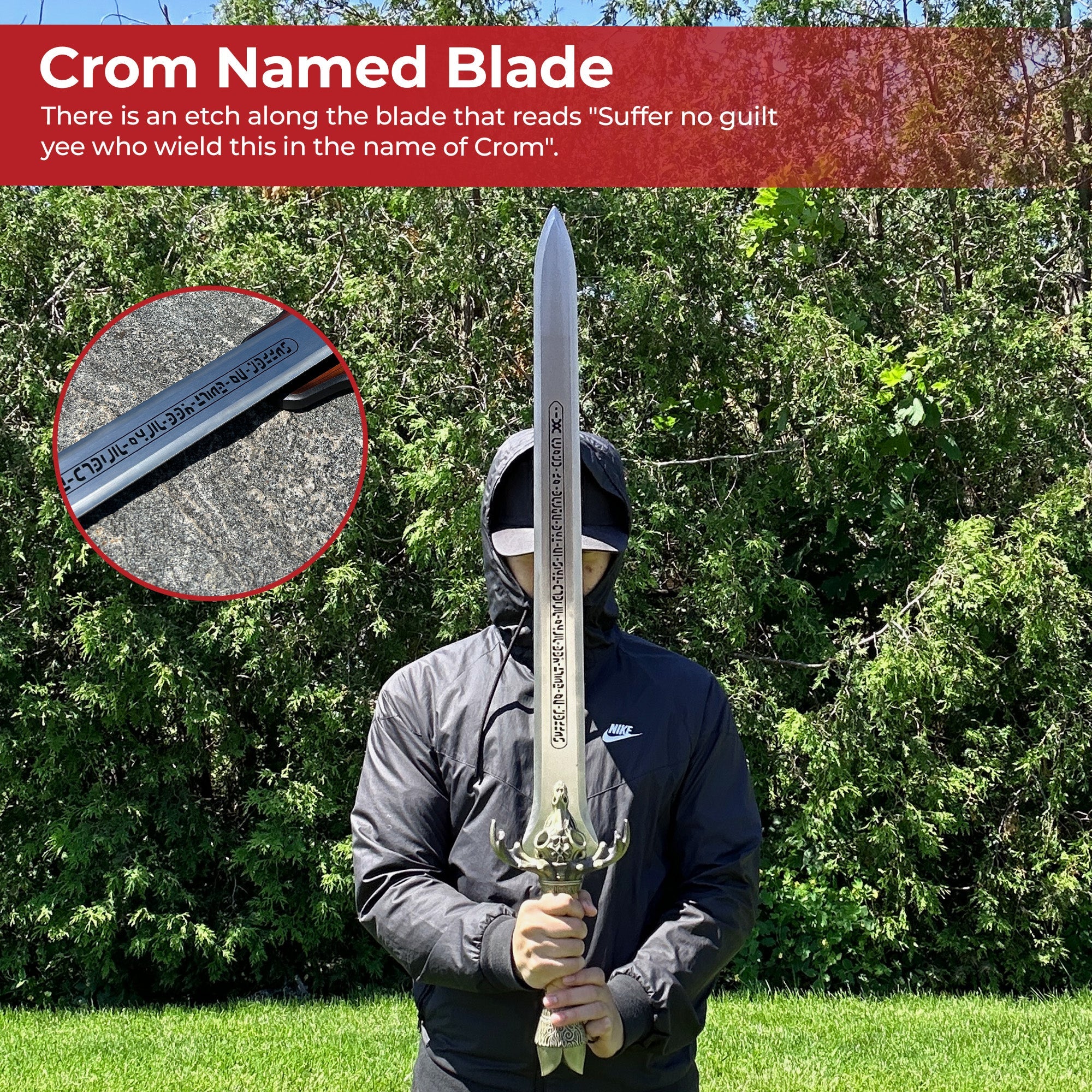 Barbarian Father's Medieval Rams Head Sword historical period - Tophatter Daily Deals