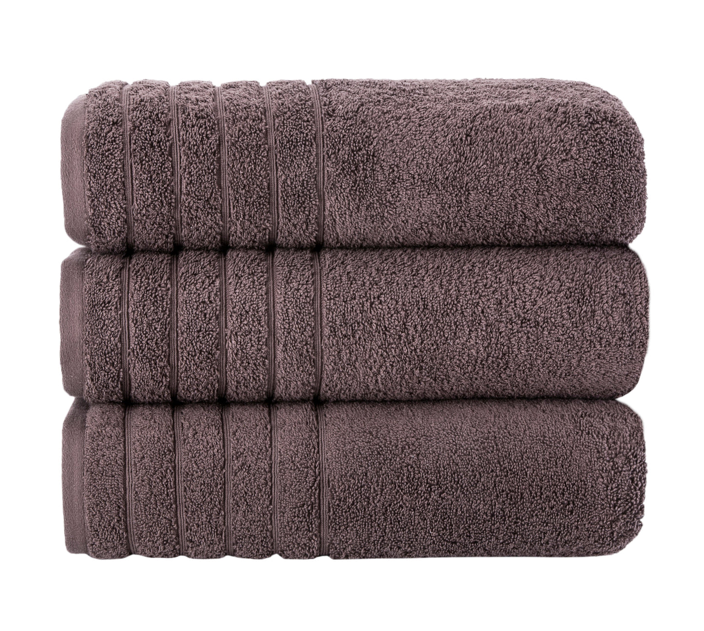 Barnum Turkish Cotton Luxury Large Bath Towels - 3 Pieces - 30x56" Dark Chocolate Bath Towel - Tophatter Daily Deals