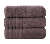 Barnum Turkish Cotton Luxury Large Bath Towels - 3 Pieces - 30x56" Dark Chocolate Bath Towel - Tophatter Daily Deals