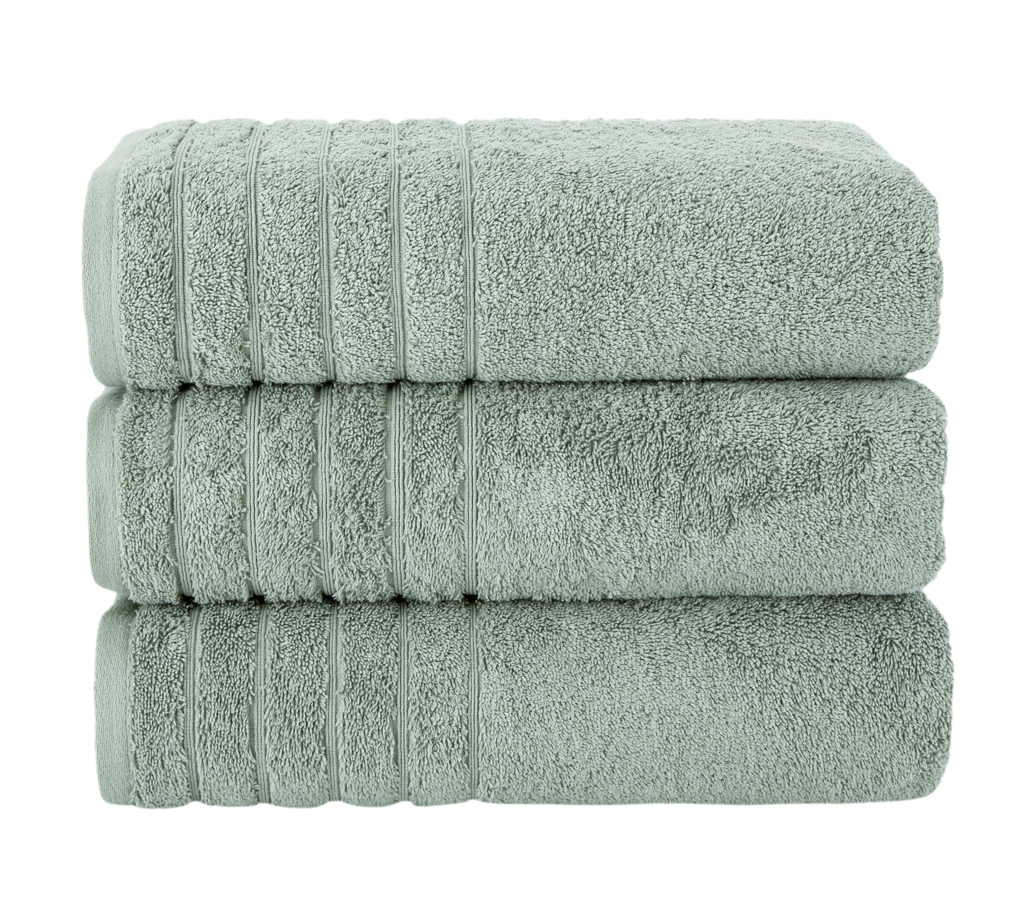 Barnum Turkish Cotton Luxury Large Bath Towels - 3 Pieces - 30x56" Spring Green Bath Towel - Tophatter Daily Deals
