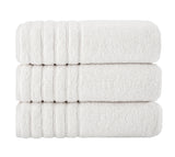 Barnum Turkish Cotton Luxury Large Bath Towels - 3 Pieces - 30x56" Sweet Ivory Bath Towel - Tophatter Daily Deals