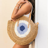 Straw Circle Tote Handbags & Wallets - Tophatter Daily Deals