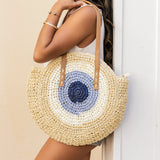 Straw Circle Tote Handbags & Wallets - Tophatter Daily Deals