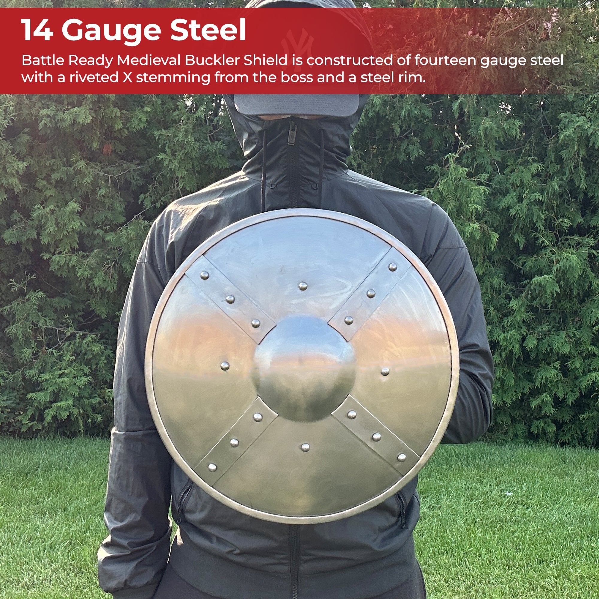 Battle Ready Medieval Buckler Shield historical period - Tophatter Daily Deals