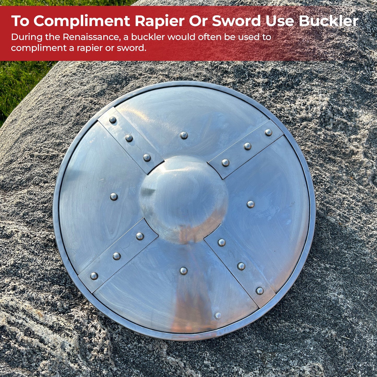 Battle Ready Medieval Buckler Shield historical period - Tophatter Daily Deals