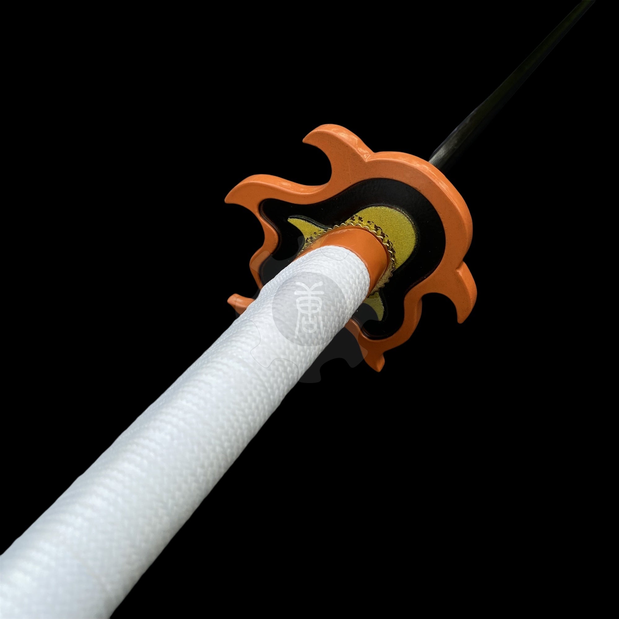 IRL Rengoku Nichirin Sword Anime Katana 1045 Carbon Steel Version - Tophatter Daily Deals