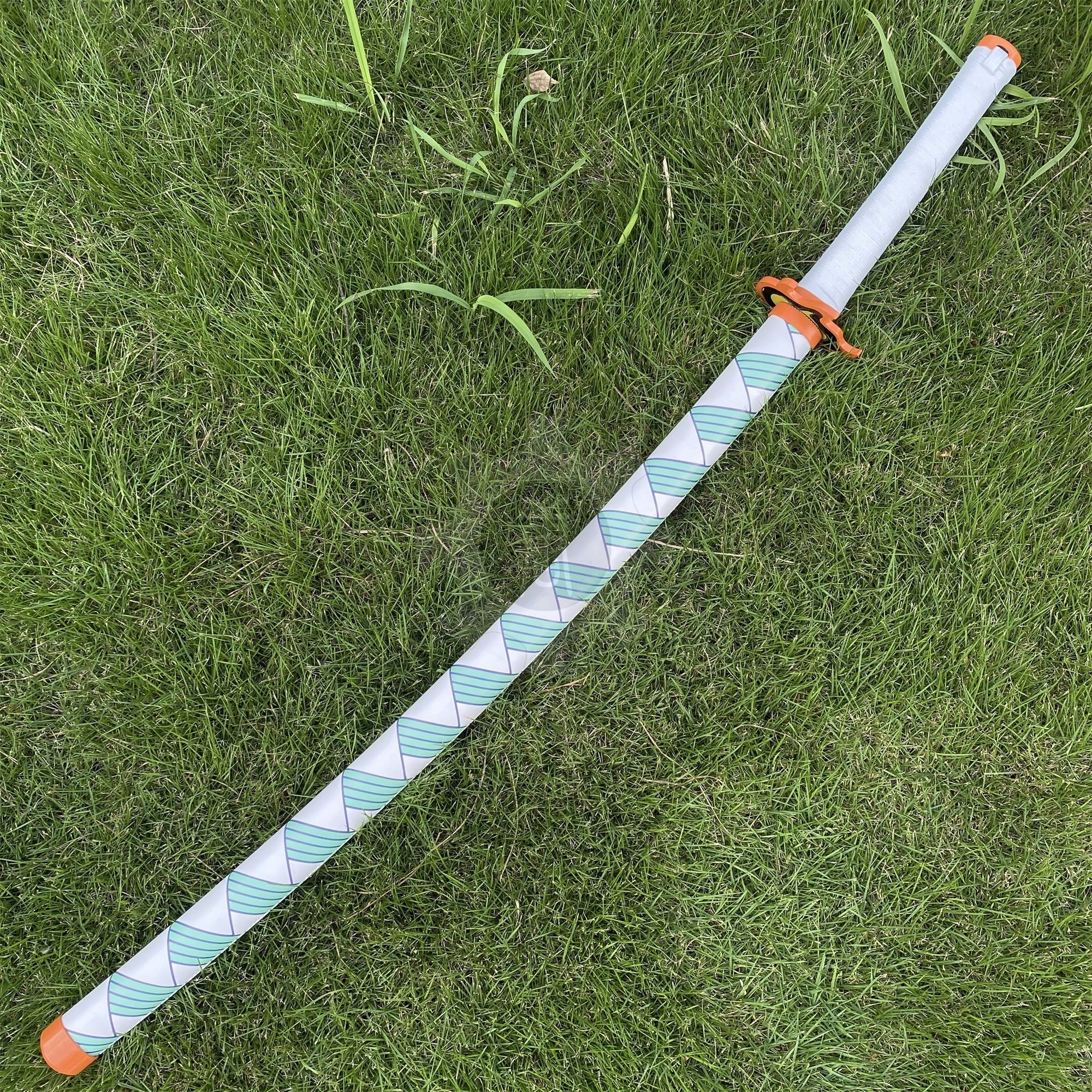 IRL Rengoku Nichirin Sword Anime Katana 1045 Carbon Steel Version - Tophatter Daily Deals