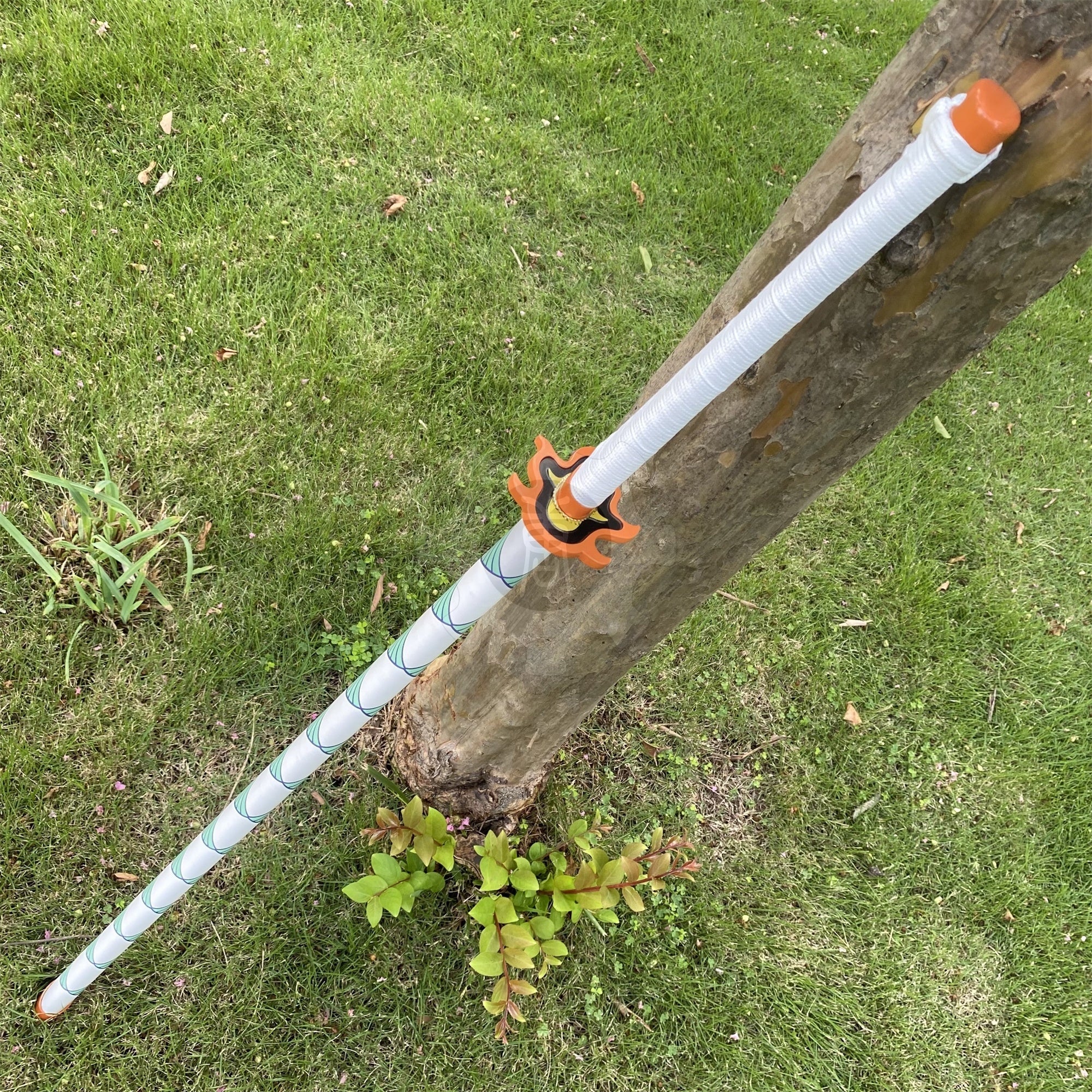 IRL Rengoku Nichirin Sword Anime Katana 1045 Carbon Steel Version - Tophatter Daily Deals