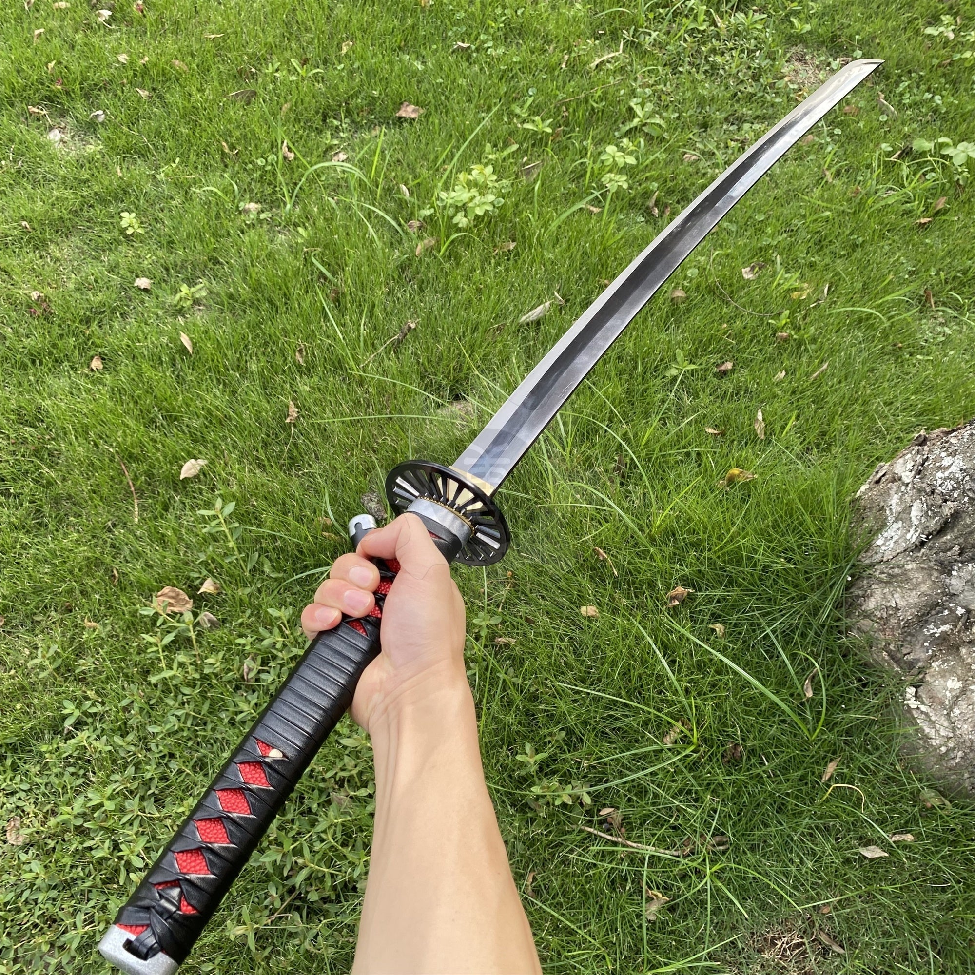 Tanjiro 2nd Nichirin Sword Katana 1045 Carbon Steel Version - Tophatter Daily Deals