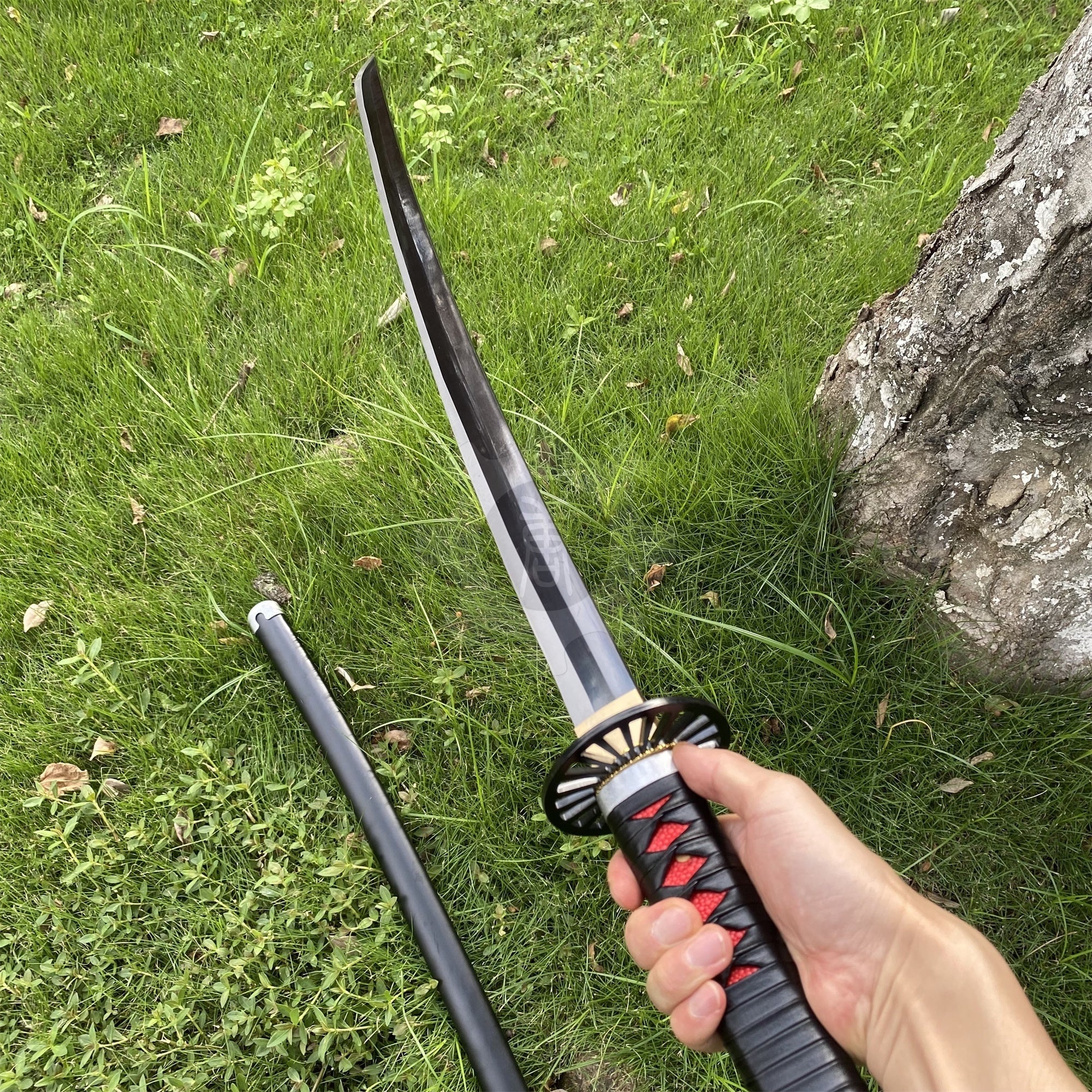 Tanjiro 2nd Nichirin Sword Katana 1045 Carbon Steel Version - Tophatter Daily Deals