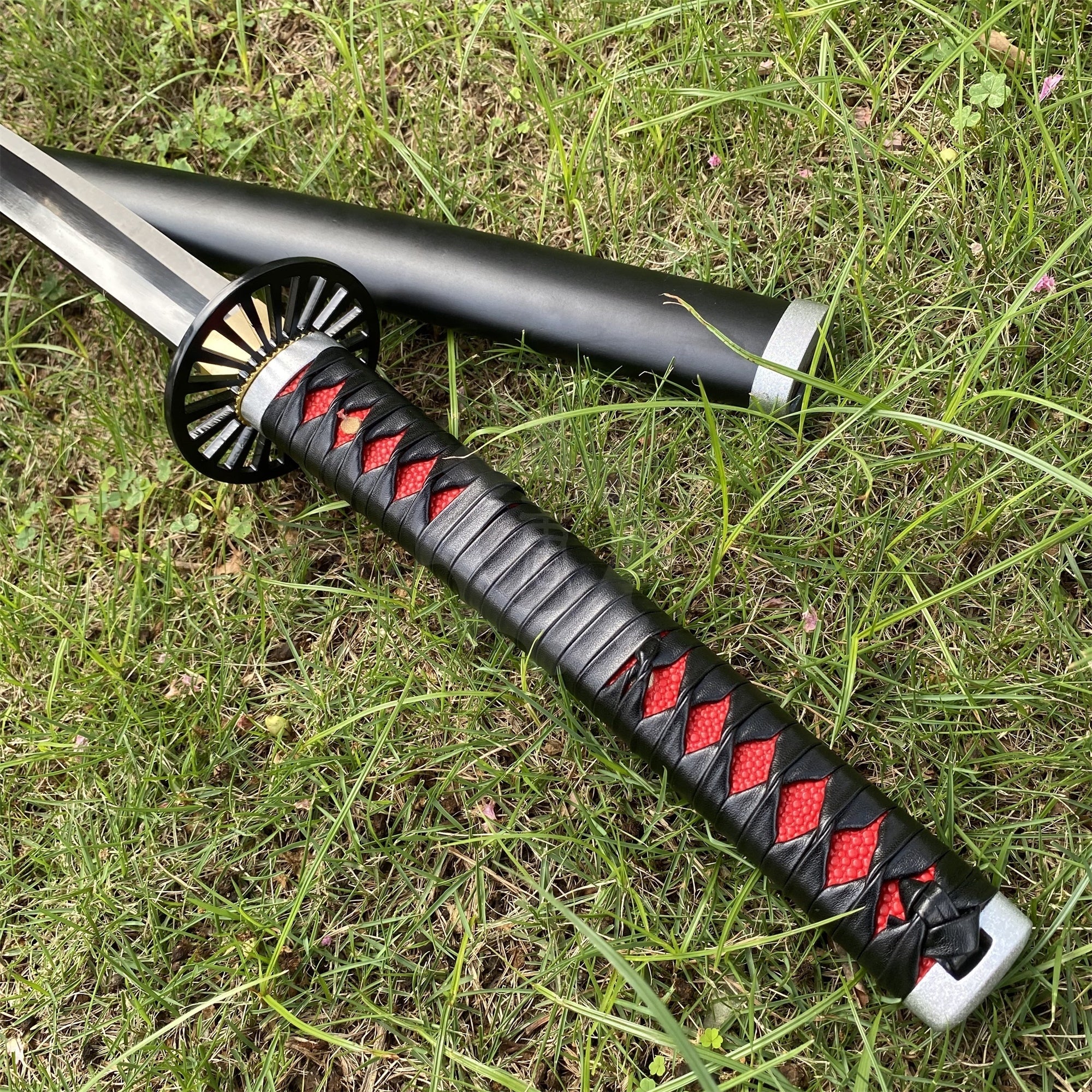 Tanjiro 2nd Nichirin Sword Katana 1045 Carbon Steel Version - Tophatter Daily Deals