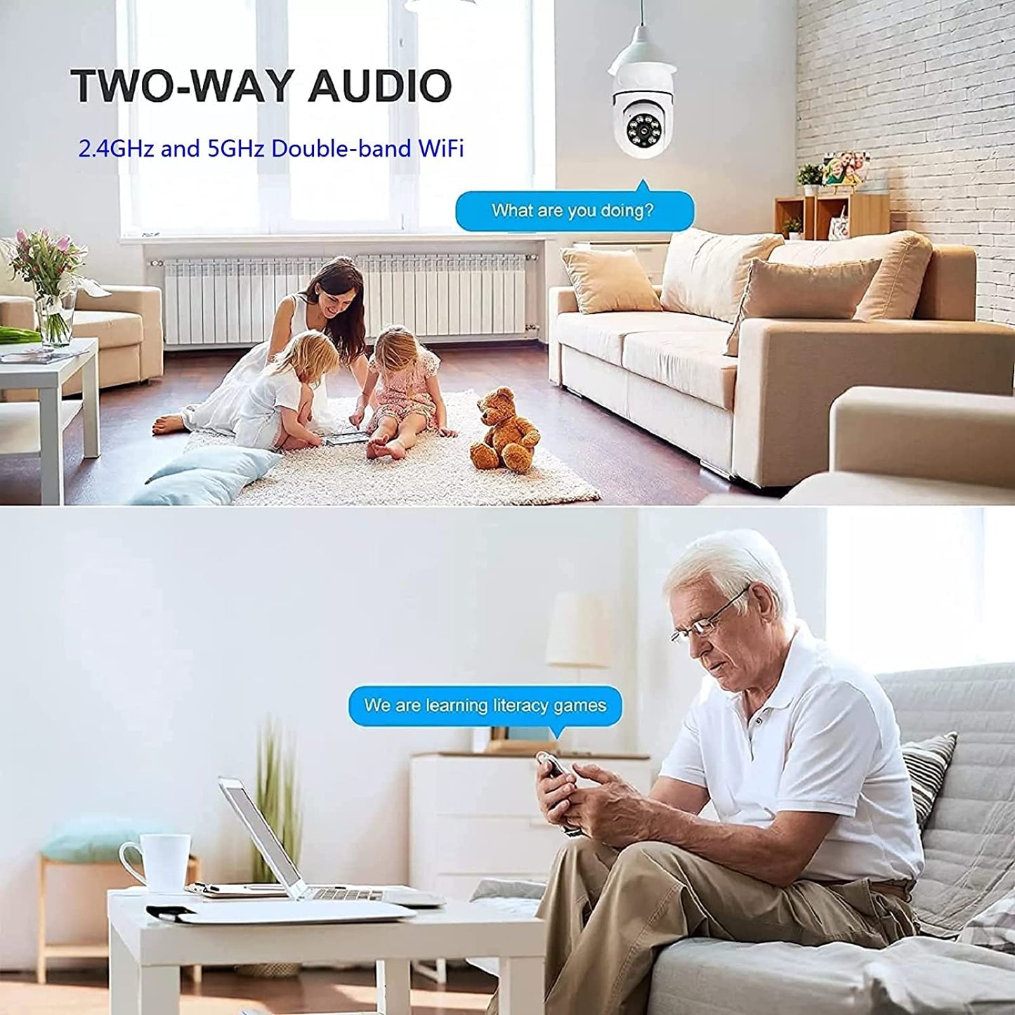 360 Degree 1080p Light Bulb Camera. - Tophatter Daily Deals