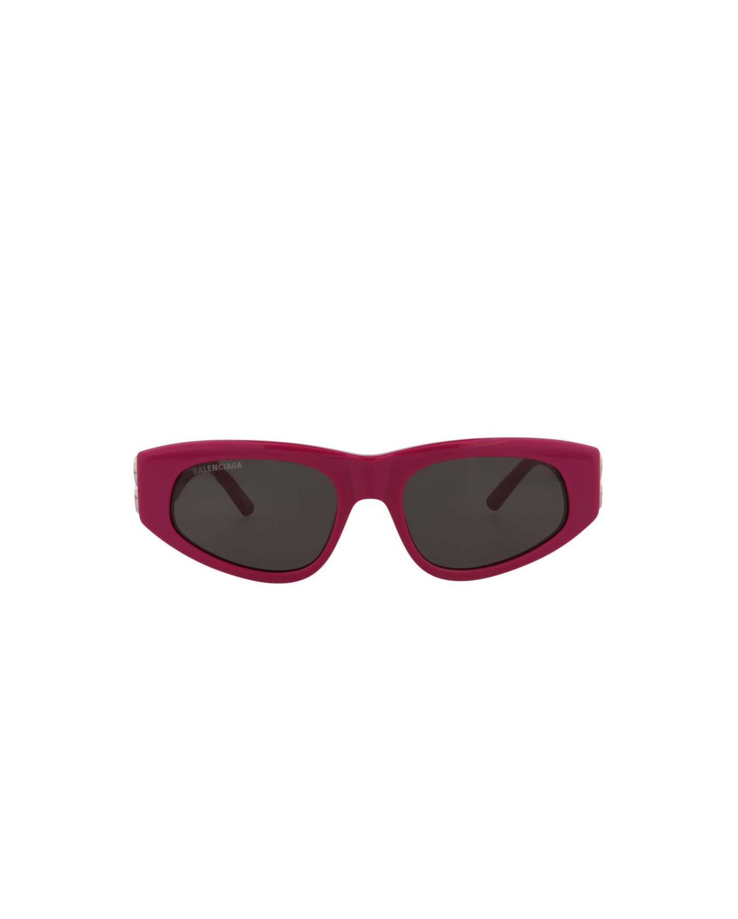 Balenciaga Cat Eye-Frame Recycled Acetate Sunglasses Fuchsia Silver Grey Sunglasses - Tophatter Daily Deals