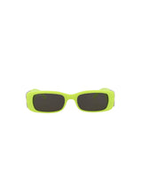 Balenciaga Square-Frame Acetate Sunglasses Yellow Silver Grey Sunglasses - Tophatter Daily Deals