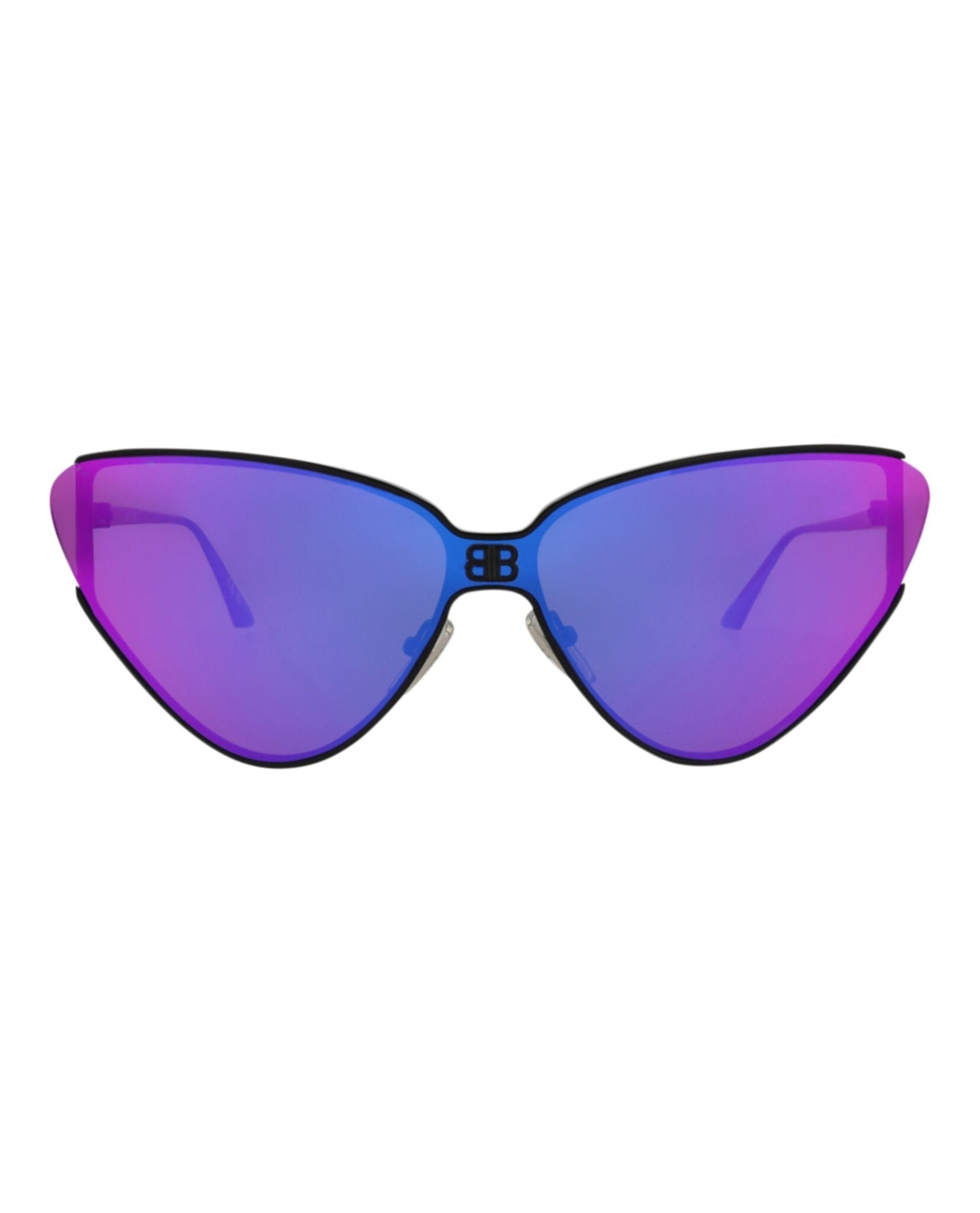Balenciaga Cat Eye-Frame Metal Sunglasses Black Black Violet Sunglasses - Tophatter Daily Deals