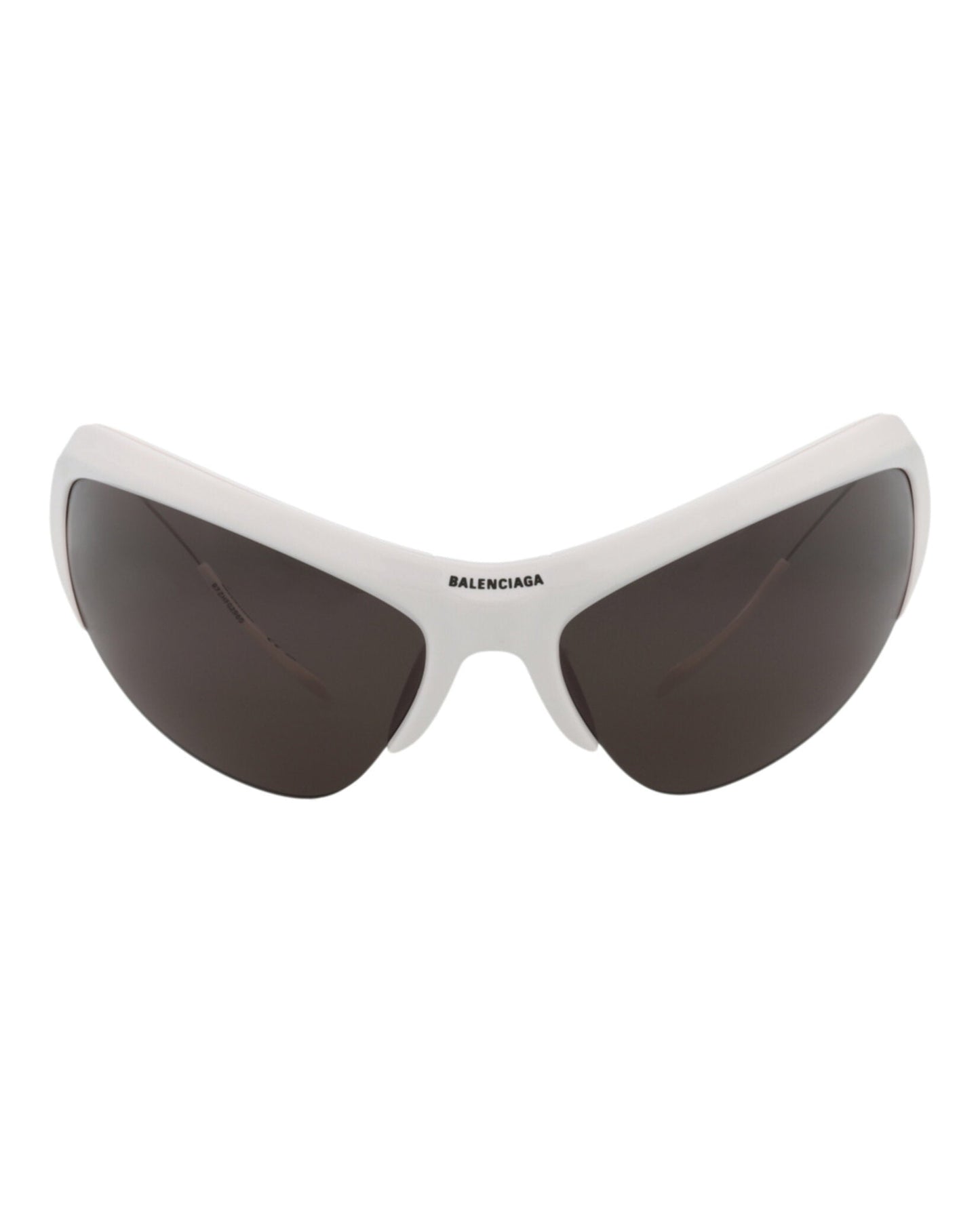 Balenciaga Shield-Frame Bio Injection Sunglasses White Silver Grey Sunglasses - Tophatter Daily Deals