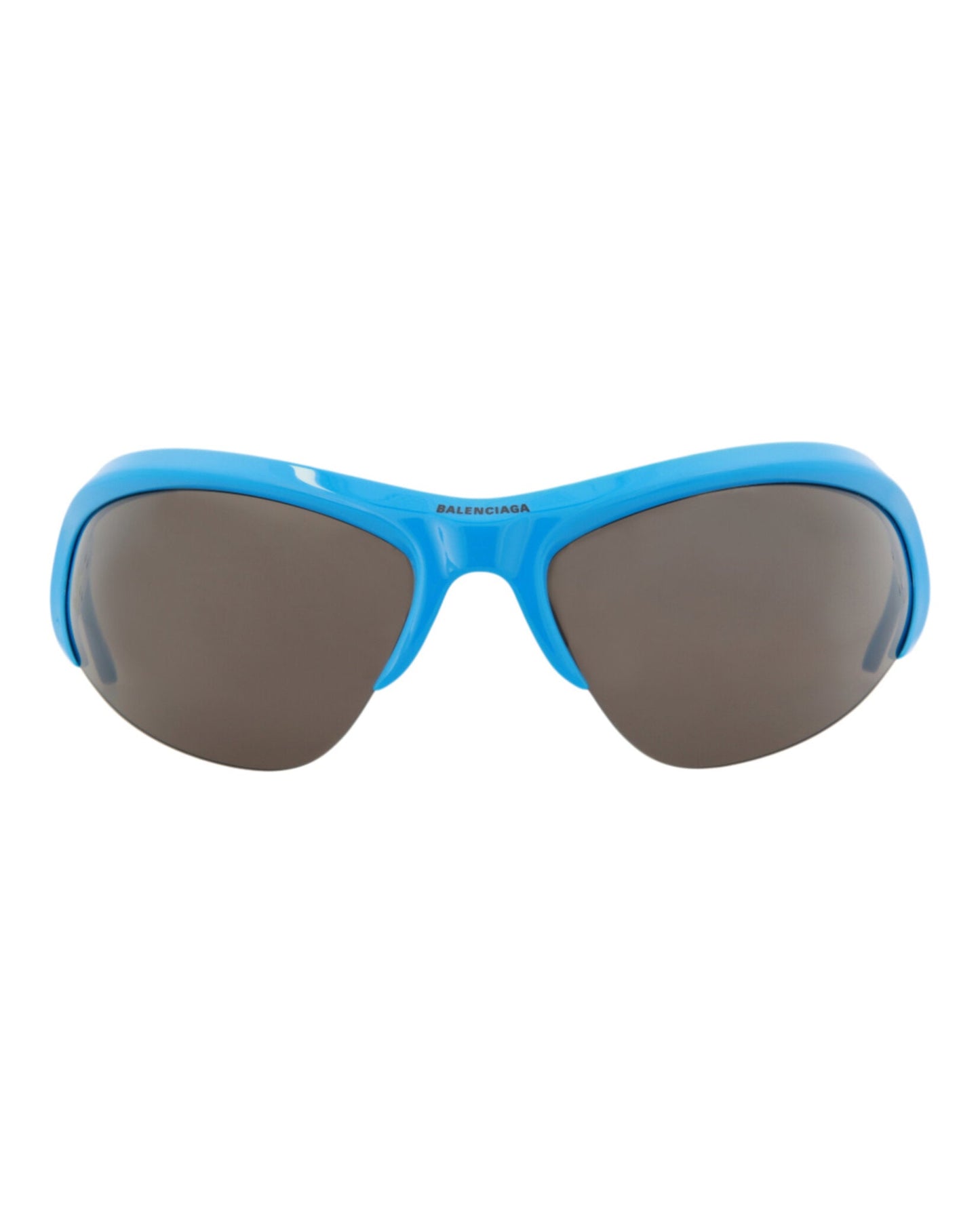 Balenciaga Shield-Frame Bio Injection Sunglasses Light Blue Silver Grey Sunglasses - Tophatter Daily Deals