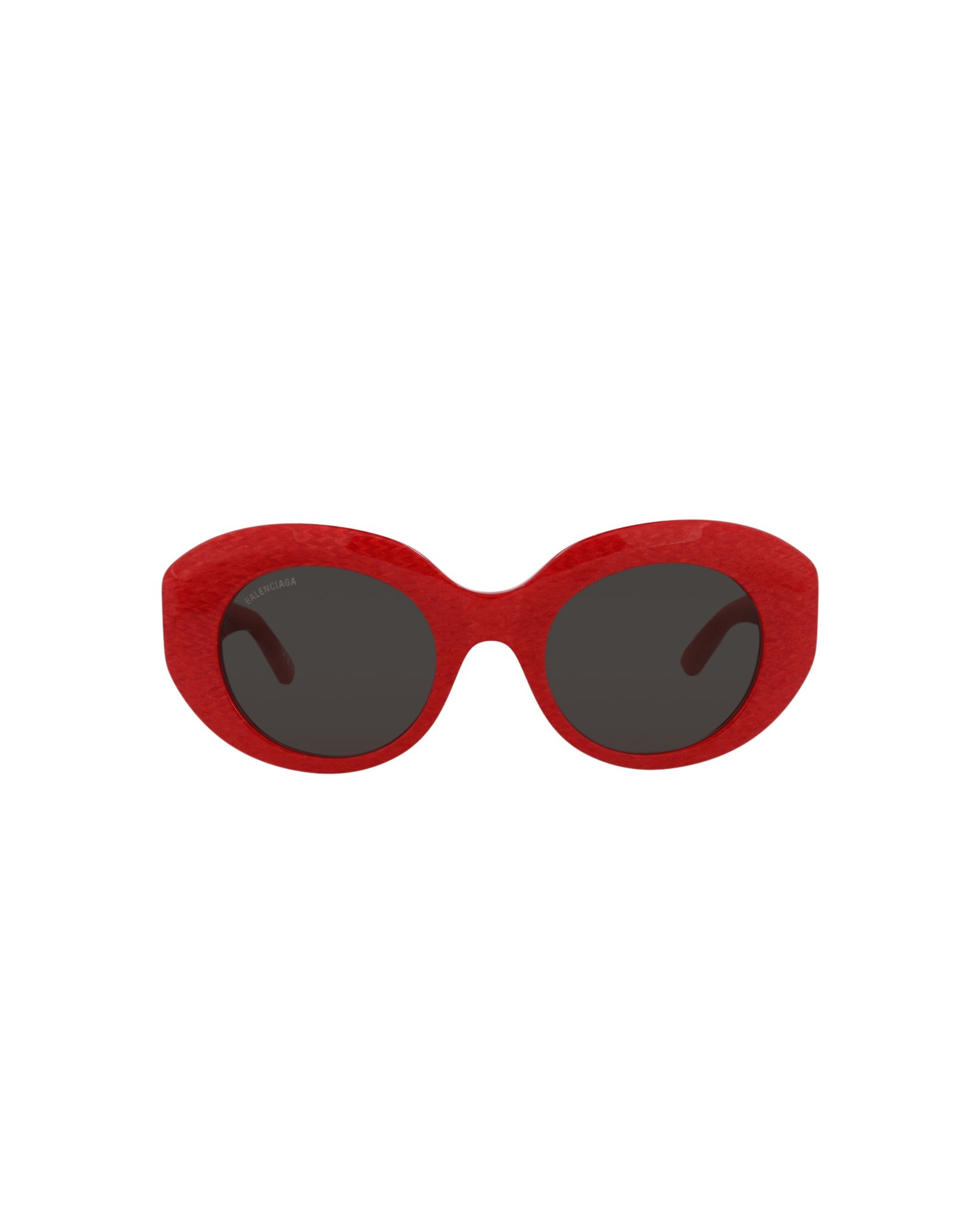 Balenciaga Round-Frame Acetate Sunglasses Red Red Grey Sunglasses - Tophatter Daily Deals