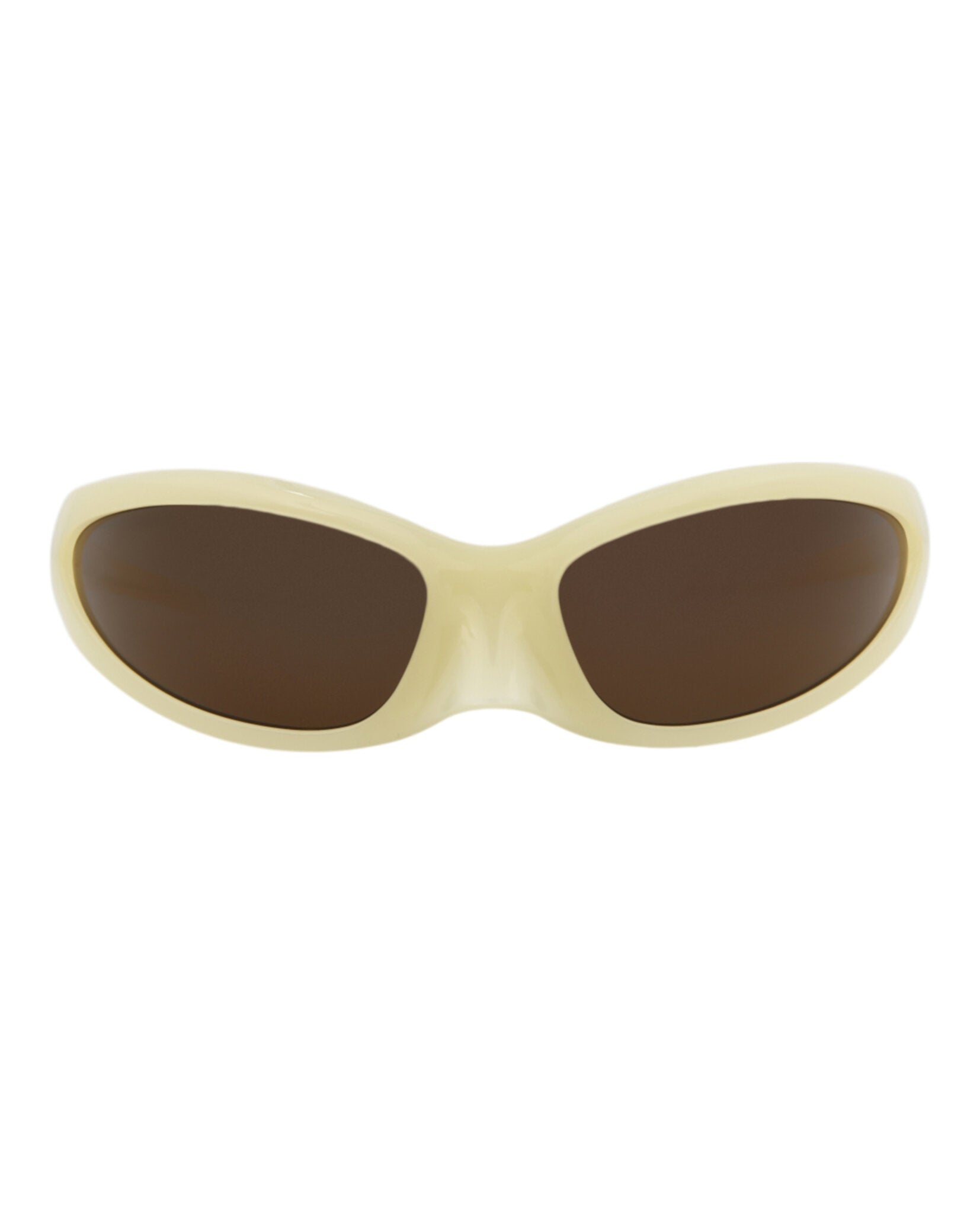 Balenciaga Shield-Frame Bio Injection Sunglasses Yellow Yellow Brown Sunglasses - Tophatter Daily Deals