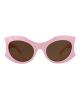 Balenciaga Cat Eye-Frame Bio Injection Sunglasses Pink Pink Brown Sunglasses - Tophatter Daily Deals