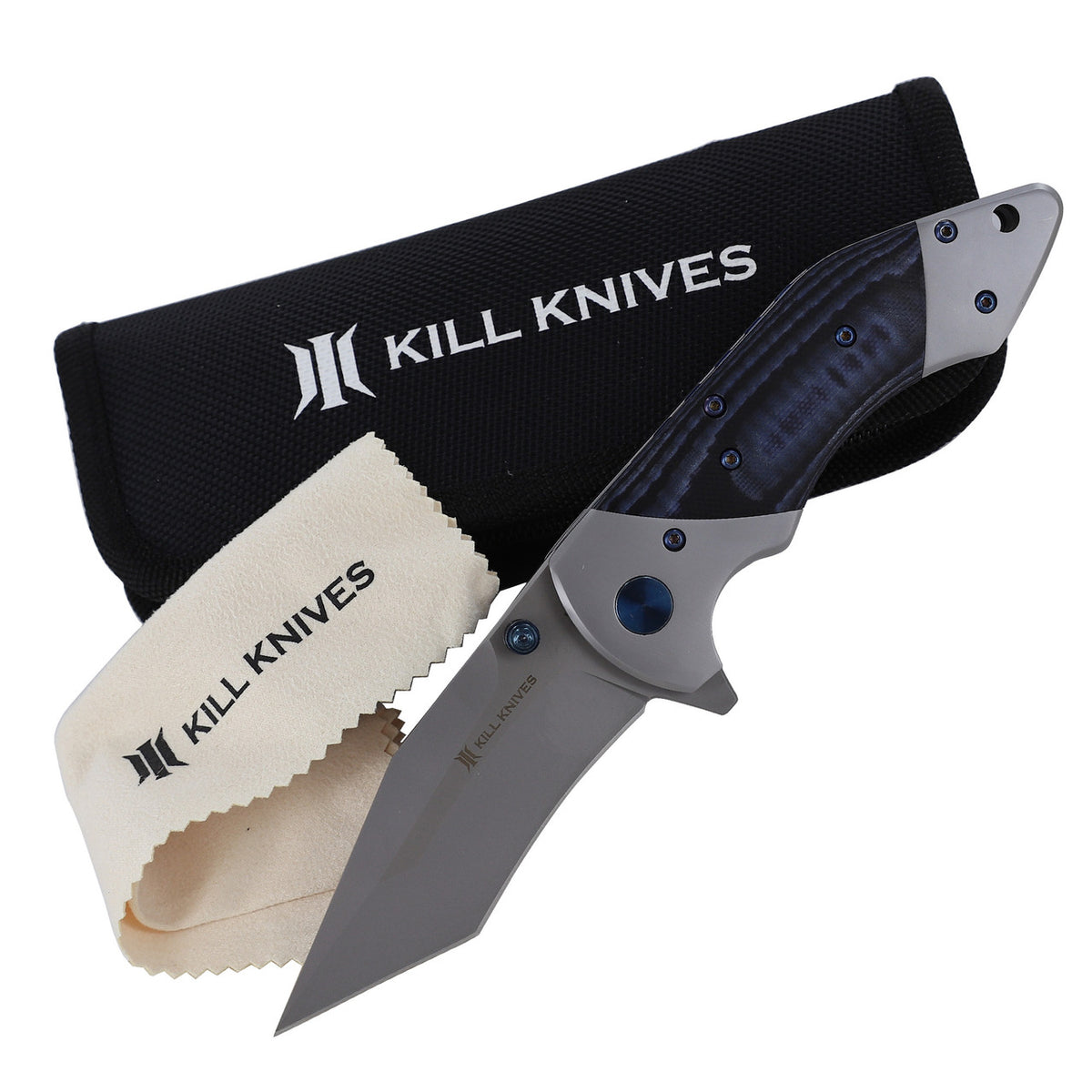Blue Viper Ball Bearing Spring Assisted D2 Steel Tanto Blade Pocket Knife - Tophatter's Inc. Weapons Store Online Collectible Weapons - Tophatter Daily Deals