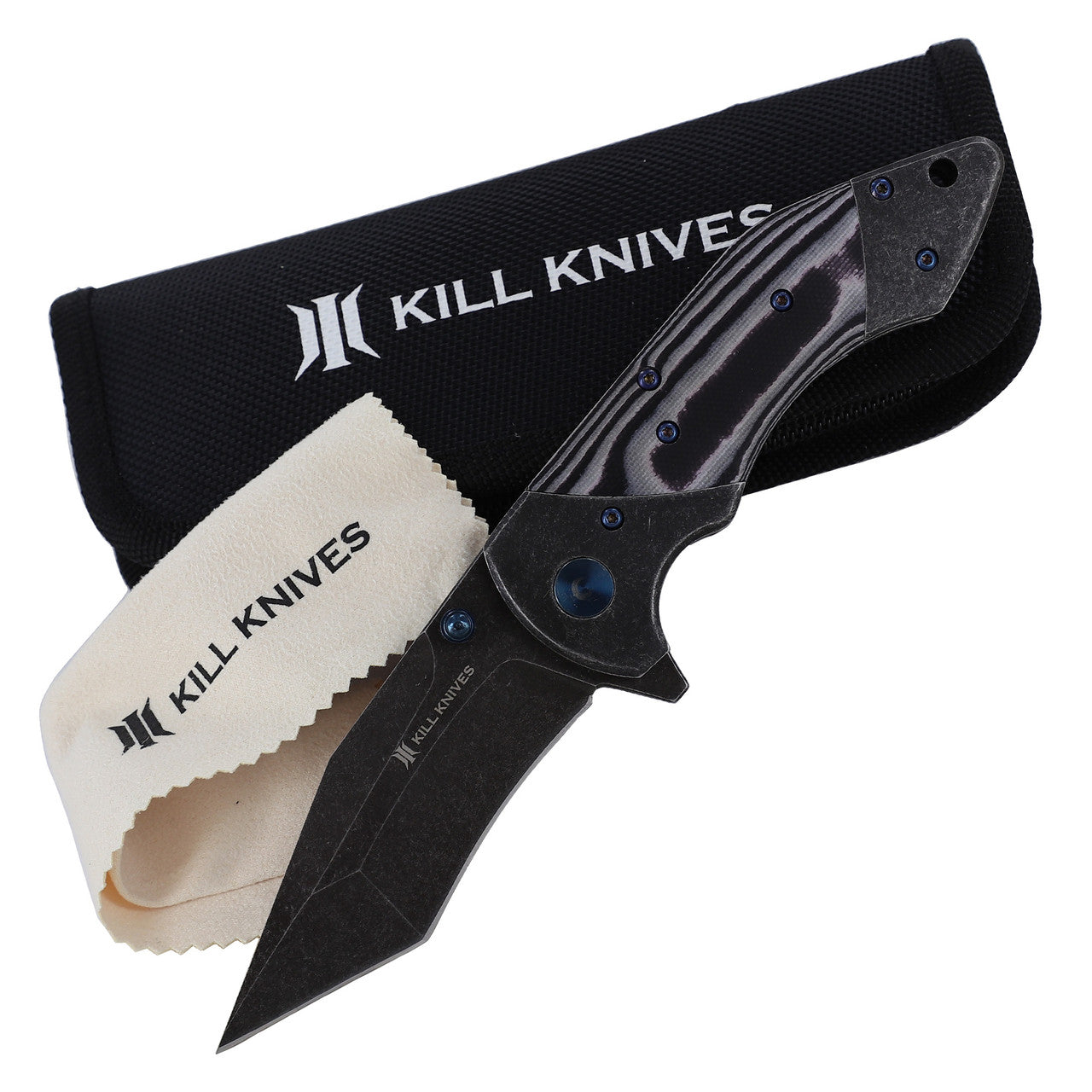 White Venom Ball Bearing Spring Assisted D2 Steel Tanto Blade Pocket Knife - Tophatter's Inc. Weapons Store Online Collectible Weapons - Tophatter Daily Deals