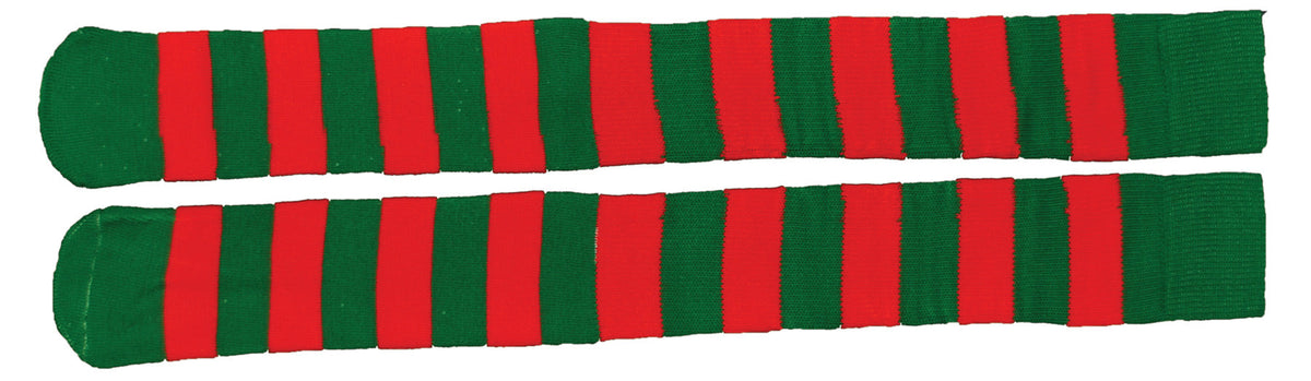 Christmas Red & Green Striped Socks Christmas Decorations & Props - Tophatter Daily Deals