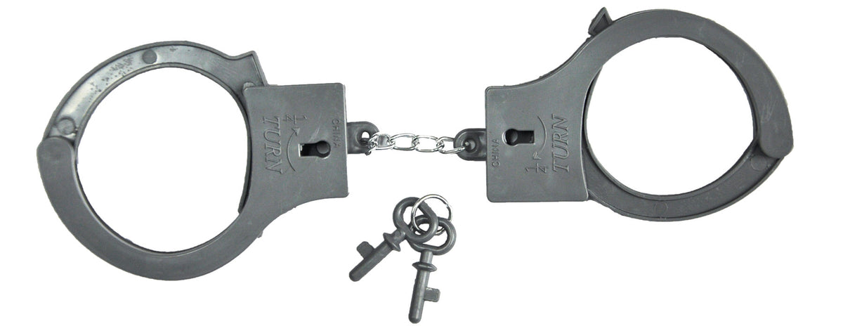 Silver Plastic Handcuffs Costume Accessories - Tophatter Daily Deals