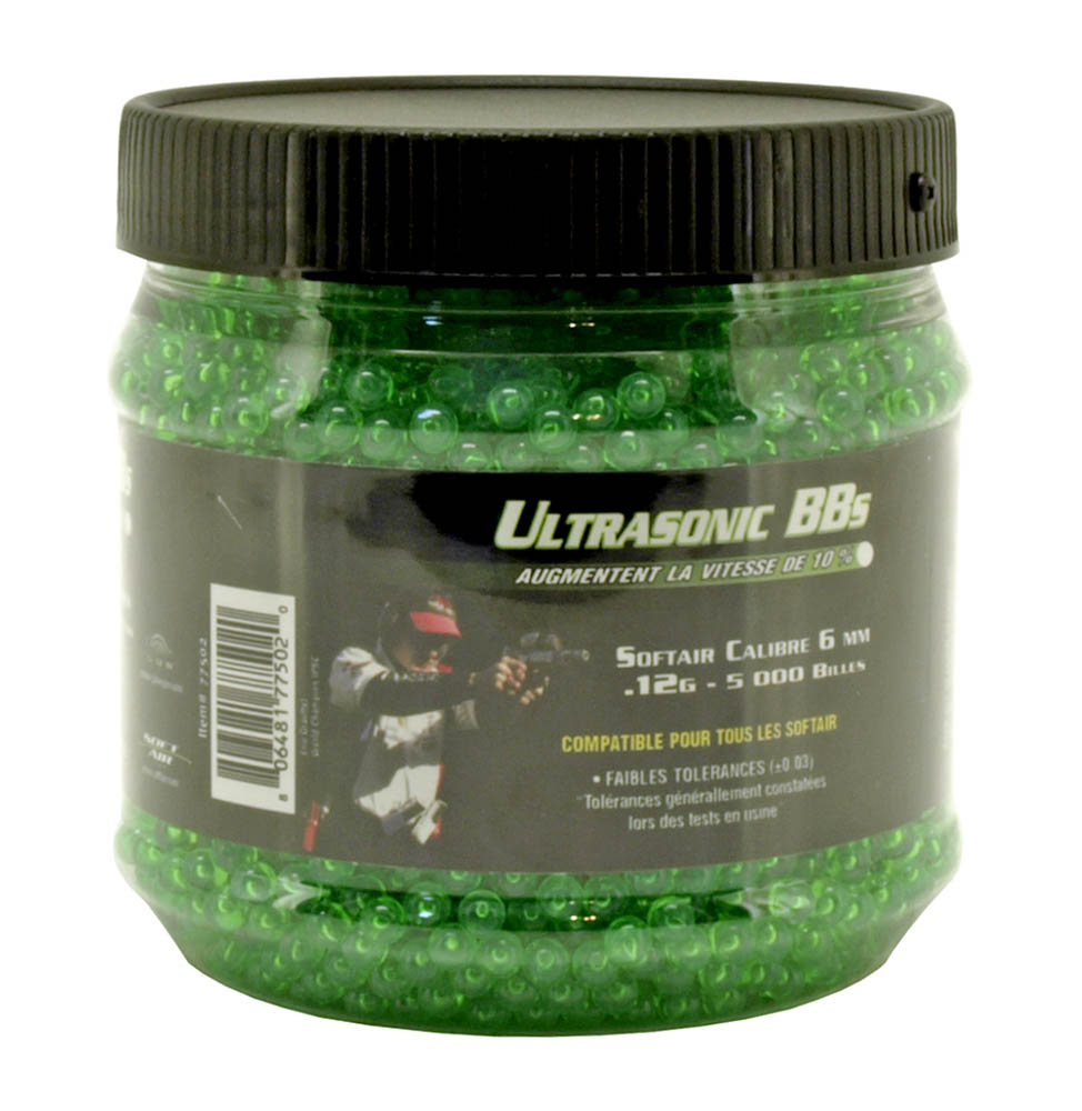 Ultrasonic 5000 Round Jar .12g Airsoft BB's 6mm - Green Airsoft-BBs - Tophatter Daily Deals