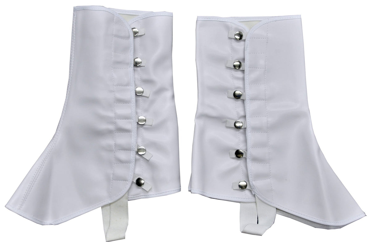 Adult 9" White Vinyl Spats Costume Accessories - Tophatter Daily Deals