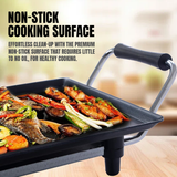 Barbecue Griddle Plate – Electric Teppanyaki Grill Table Top Large BBQ Hot Plate Cookware - Tophatter Daily Deals